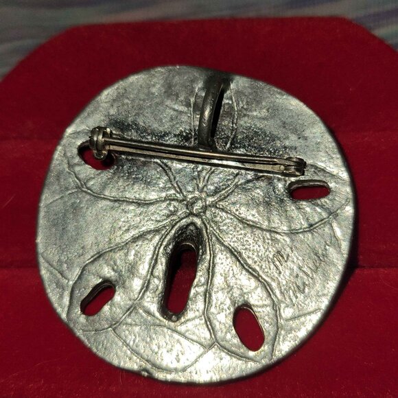 James Avery Sterling Silver Oxidized Sand Dollar Pendant Charm Larger Size - Picture 2 of 3